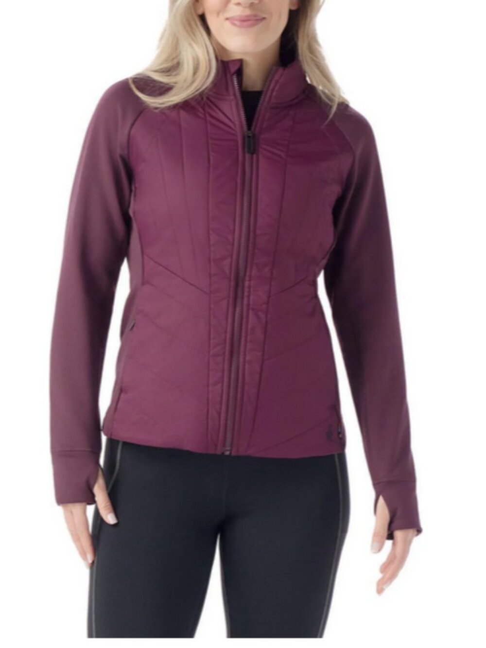 Smartwool Womens Large Puffer Full Zip Maroon Jacket